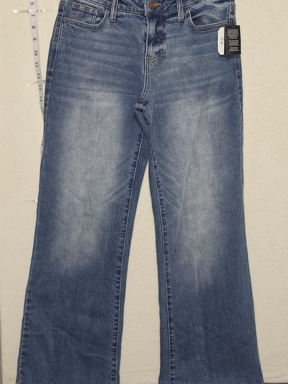Women's Flare Jeans in Faded Blue Denim